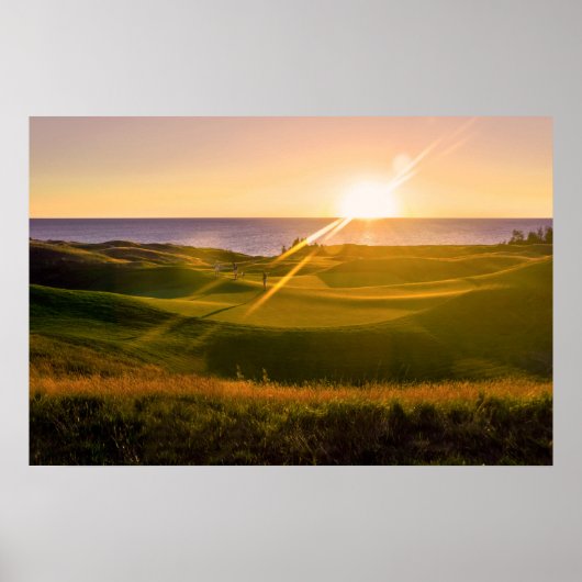 Golf Sunset Poster (Voorkant)