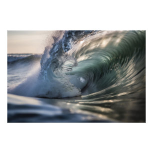 Golf surfen Oceaan Foto Afdruk