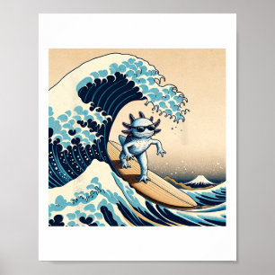 Golf Surfende Axolotl Liefde Grappige Anime Hagedi Poster