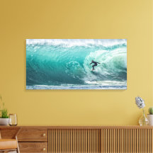 Golf, Surfer, Mooie Landschap Canvasprint