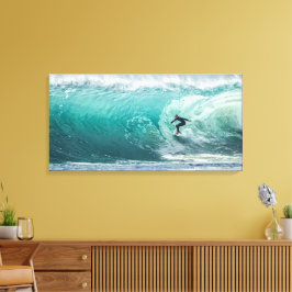 Golf, Surfer, Mooie Landschap Canvasprint Canvas Afdruk