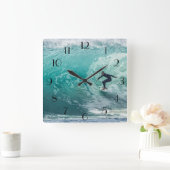 Golf, surfer, prachtige landschapsklok vierkante klok (Huis)