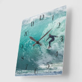 Golf, surfer, prachtige landschapsklok vierkante klok (Hoek)