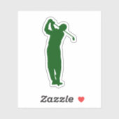 Golf Swing Actie Figuur Vorm Sticker (Vel)