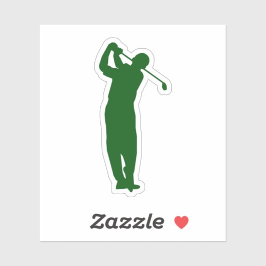 Golf Swing Actie Figuur Vorm Sticker (Vel)