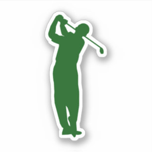 Golf Swing Actie Figuur Vorm Sticker