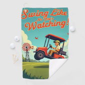 Golf: Swing alsof niemand kijkt Golfhanddoek (Insitu)