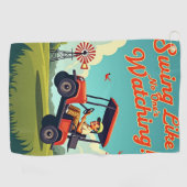 Golf: Swing alsof niemand kijkt Golfhanddoek (Horizontaal)