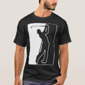 Golf Swing Card-cadeauidee badminton-shirten T-shirt (Voorkant)