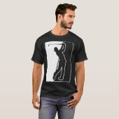 Golf Swing Card-cadeauidee badminton-shirten T-shirt (Voorkant volledig)