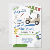 Golf Swing Different Birthday Invitation Card (Voorkant)