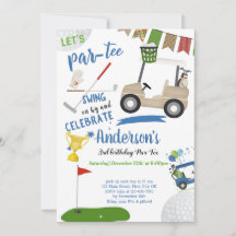 Golf Swing Different Birthday Invitation Card