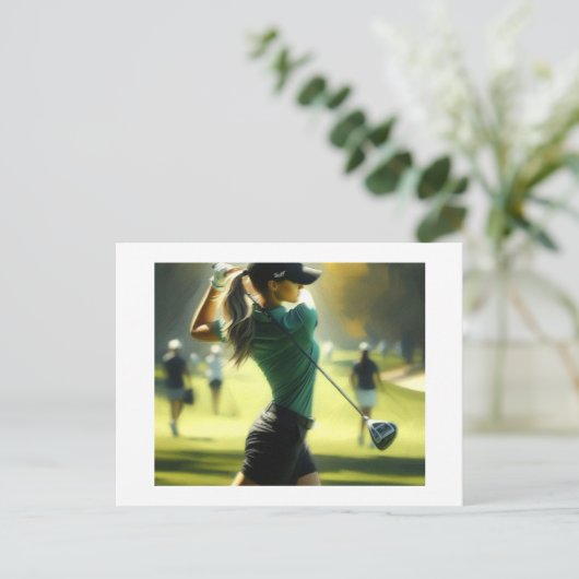 Golf Swing en Miss, Briefkaart (Staand voorkant)