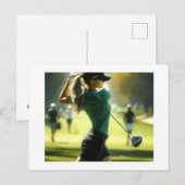 Golf Swing en Miss, Briefkaart (Voorkant / Achterkant)