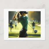 Golf Swing en Miss, Briefkaart (Voorkant)