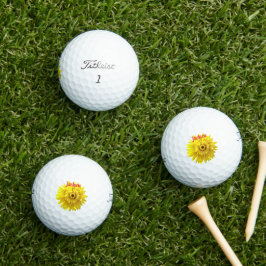 Golf Swing Fun Sunshine Sunflower Golfballen