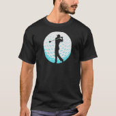 Golf Swing Golfer die Golf Silhouette Golf Bal T-shirt (Voorkant)