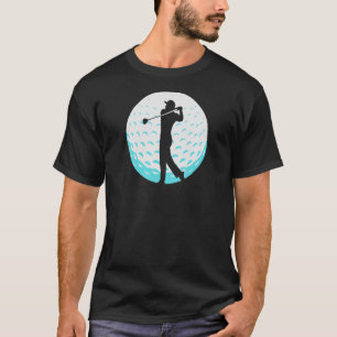 Golf Swing Golfer die Golf Silhouette Golf Bal T-shirt