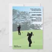 Golf Swing Invitation Kaart (Voorkant)