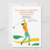 Golf Swing Invitation Kaart (Voorkant)