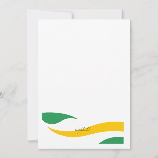 Golf Swing Invitation Kaart (Achterkant)