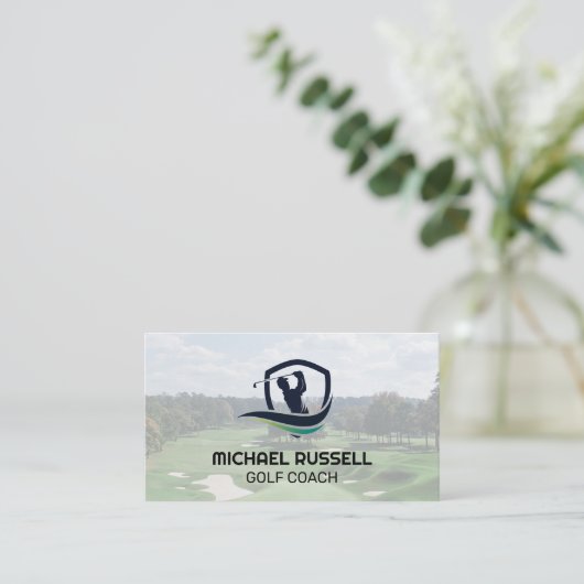 Golf Swing Logo | Golf Course Visitekaartje (Staand voorkant)
