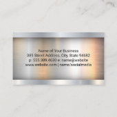 Golf Swing Logo | Metaal Industrieel Visitekaartje (Achterkant)