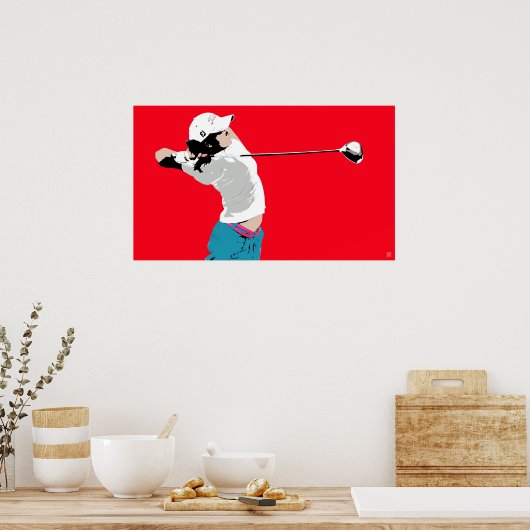 Golf Swing - Originele Golf Art Print (Keuken)
