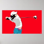 Golf Swing - Originele Golf Art Print (Voorkant)