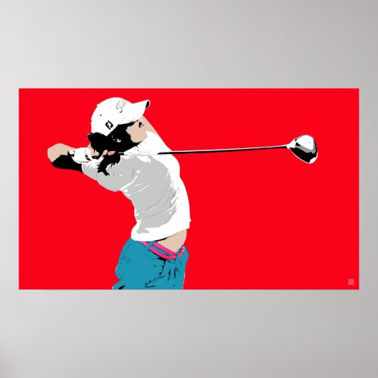 Golf Swing - Originele Golf Art Print (Voorkant)