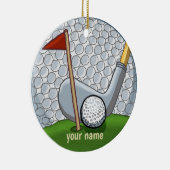 Golf Swing-ornament Keramisch Ornament (Rechts)