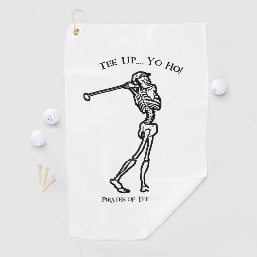 Golf Swing Pirate Skeleton Golfhanddoek (Insitu)