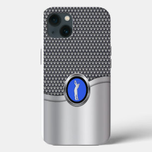 Golf Swing Sporty Metallic look iPhone 13 Hoesje