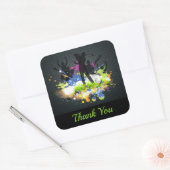 Golf Swing Supporters Gepersonaliseerde Moderne Go Vierkante Sticker (Envelop)