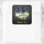 Golf Swing Supporters Gepersonaliseerde Moderne Go Vierkante Sticker (Tas)