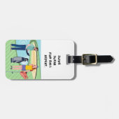 Golf Swing Swear Find ball repeat Golfer Bagagelabel (Voorkant horizontaal)