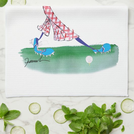 Golf Swing, tony fernandes Theedoek (Gevouwen)