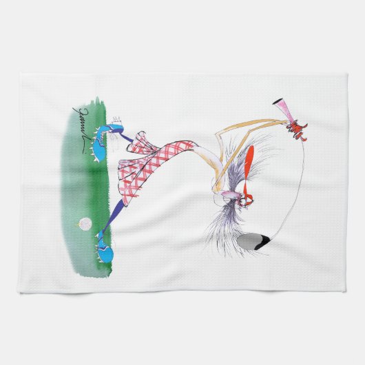 Golf Swing, tony fernandes Theedoek (Horizontaal)