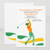 Golf Swing Uitnodiging (Voorkant / Achterkant)