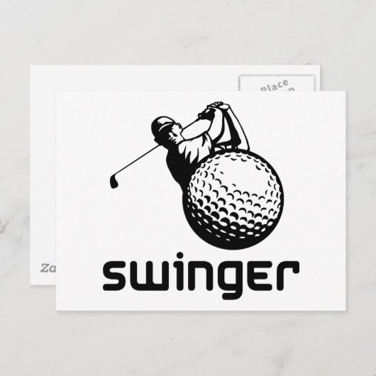 Golf Swinger Briefkaart (Voorkant / Achterkant)