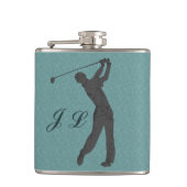 Golf Swinger monogram Heupfles (Voorkant)