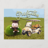 Golf Swinging into Succes afstuderen gefeliciteerd Briefkaart (Voorkant)