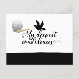 Golf sympathie voor je verlies condoleances na briefkaart