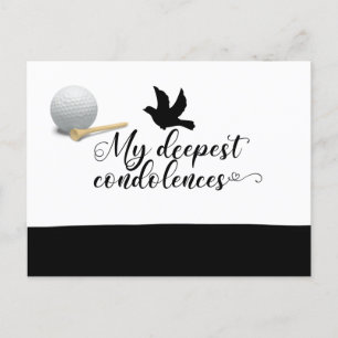 Golf sympathie voor je verlies condoleances na briefkaart