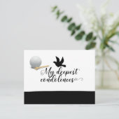Golf sympathie voor je verlies condoleances na briefkaart (Staand voorkant)