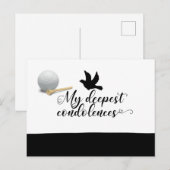 Golf sympathie voor je verlies condoleances na briefkaart (Voorkant / Achterkant)