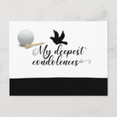 Golf sympathie voor je verlies condoleances na briefkaart (Voorkant)