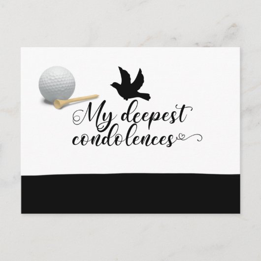 Golf sympathie voor je verlies condoleances na briefkaart (Voorkant)