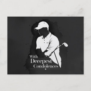 Golf sympathie voor je verlies condoleances na briefkaart