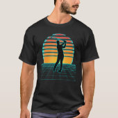 Golf Synthwave 70s Sportstijl Golf T-shirt (Voorkant)